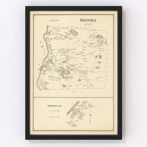Vintage Map of Orford, New Hampshire 1892