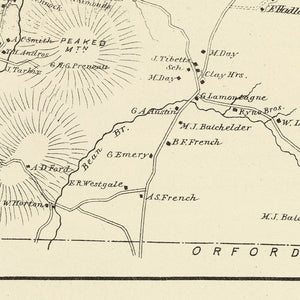 Vintage Map of Piermont, New Hampshire 1892