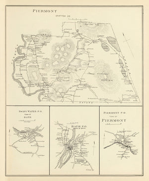 Vintage Map of Piermont, New Hampshire 1892