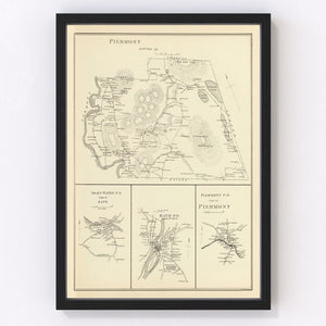 Vintage Map of Piermont, New Hampshire 1892