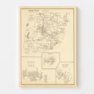 Vintage Map of Franconia, New Hampshire 1892