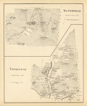 Vintage Map of Thornton, New Hampshire 1892
