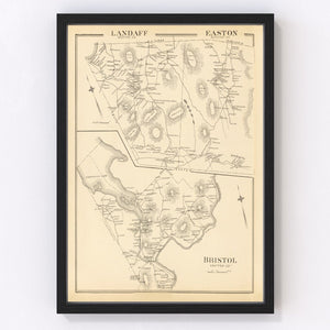 Vintage Map of Easton, New Hampshire 1892