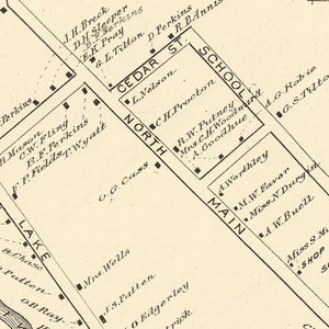 Vintage Map of Bristol, New Hampshire 1892