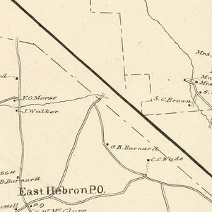 Vintage Map of Bridgewater, New Hampshire 1892