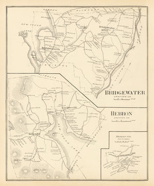 Vintage Map of Bridgewater, New Hampshire 1892