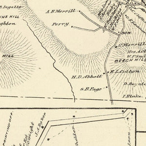 Vintage Map of Ashland, New Hampshire 1892