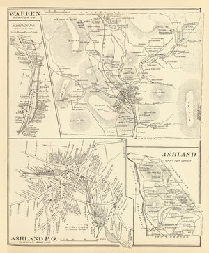 Vintage Map of Ashland, New Hampshire 1892