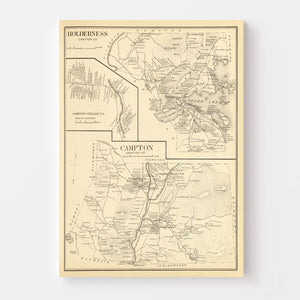 Vintage Map of Campton, New Hampshire 1892