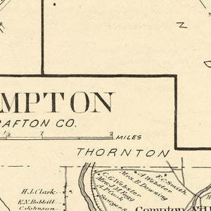 Vintage Map of Campton, New Hampshire 1892