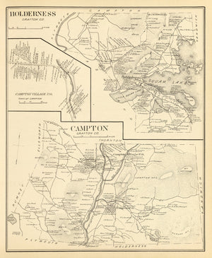 Vintage Map of Campton, New Hampshire 1892