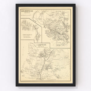 Vintage Map of Campton, New Hampshire 1892