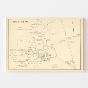 Vintage Map of Hanover, New Hampshire 1892
