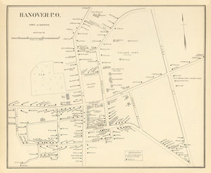 Vintage Map of Hanover, New Hampshire 1892