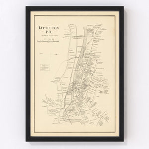 Vintage Map of Littleton, New Hampshire 1892