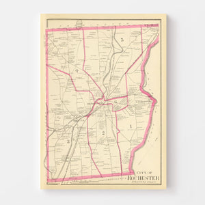 Vintage Map of Rochester, New Hampshire 1892