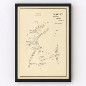 Vintage Map of Gonic, New Hampshire 1892