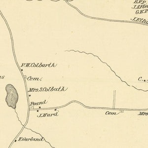 Vintage Map of Farmington, New Hampshire 1892