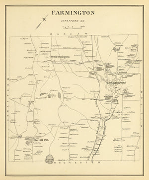 Vintage Map of Farmington, New Hampshire 1892