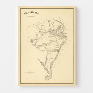 Vintage Map of Rollinsford, New Hampshire 1892