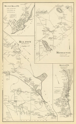 Vintage Map of Middleton, New Hampshire 1892