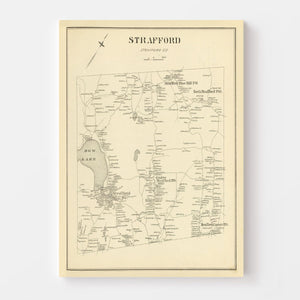 Vintage Map of Strafford, New Hampshire 1892