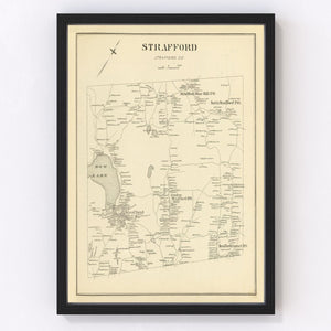 Vintage Map of Strafford, New Hampshire 1892