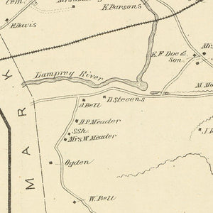 Vintage Map of Durham, New Hampshire 1892