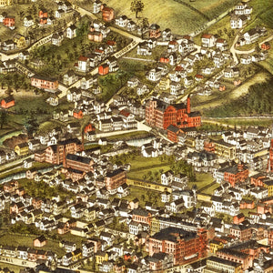 Vintage Map of North Adams, Massachusetts 1881