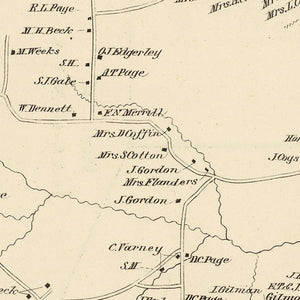 Vintage Map of Gilmanton, New Hampshire 1892