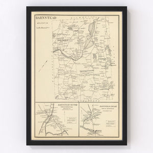 Vintage Map of Barnstead, New Hampshire 1892