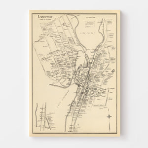 Vintage Map of Lakeport, New Hampshire 1892
