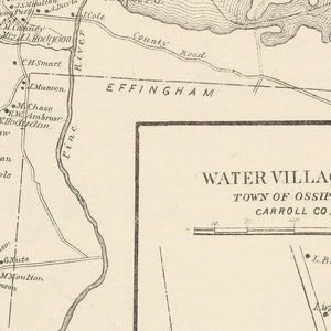Vintage Map of Moultonville, New Hampshire 1892