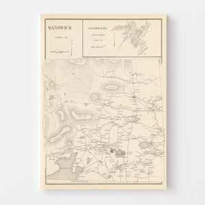 Vintage Map of Sandwich, New Hampshire 1892