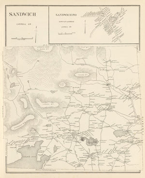 Vintage Map of Sandwich, New Hampshire 1892