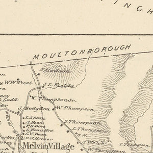 Vintage Map of Freedom, New Hampshire 1892
