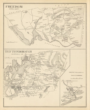 Vintage Map of Freedom, New Hampshire 1892
