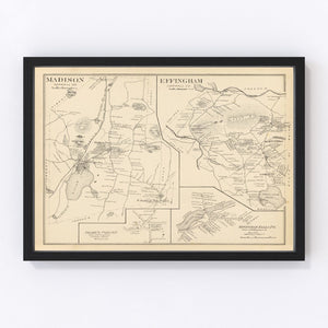 Vintage Map of Effingham, New Hampshire 1892