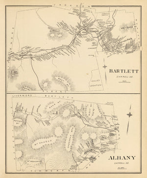 Vintage Map of Albany, New Hampshire 1892