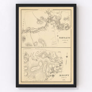 Vintage Map of Albany, New Hampshire 1892