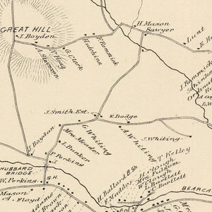 Vintage Map of Chatham, New Hampshire 1892