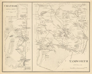 Vintage Map of Chatham, New Hampshire 1892