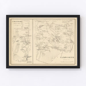 Vintage Map of Chatham, New Hampshire 1892