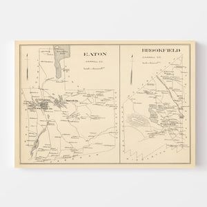 Vintage Map of Brookfield, New Hampshire 1892