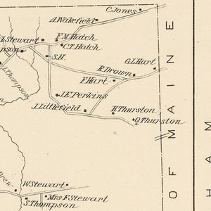 Vintage Map of Brookfield, New Hampshire 1892
