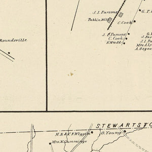 Vintage Map of Colebrook, New Hampshire 1892