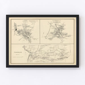 Vintage Map of Colebrook, New Hampshire 1892