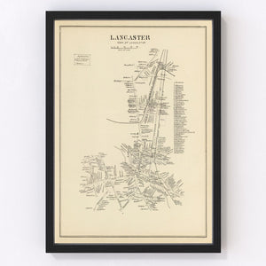 Vintage Map of Lancaster, New Hampshire 1892
