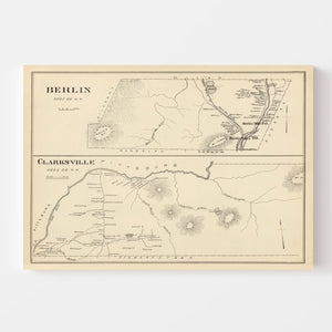 Vintage Map of Berlin, New Hampshire 1892