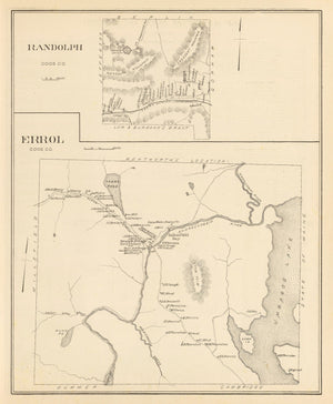 Vintage Map of Errol, New Hampshire 1892